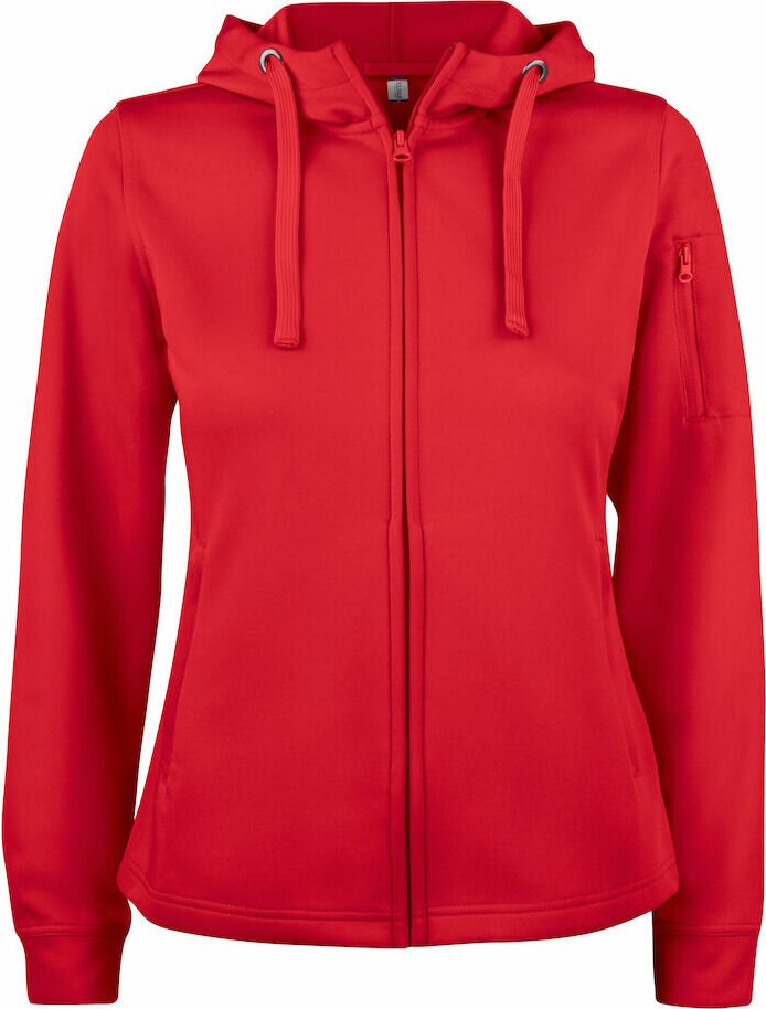 CLIQUE Basic Active Hoody Full Zip Ladies Red (35)