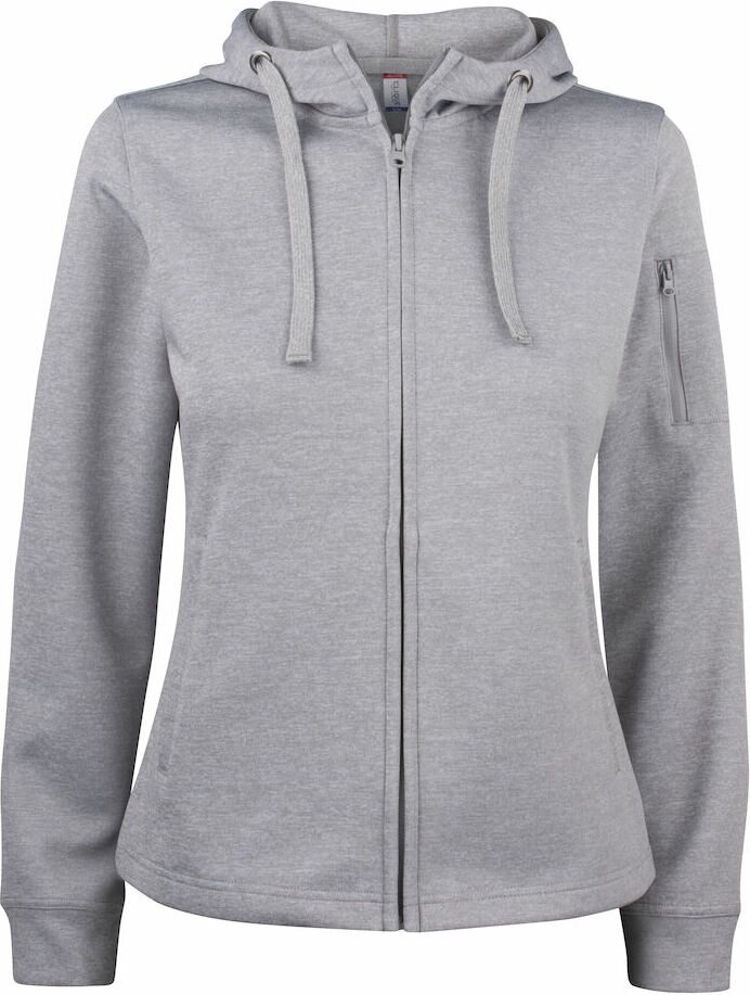 CLIQUE Basic Active Hoody Full Zip Ladies Grey melange (95)