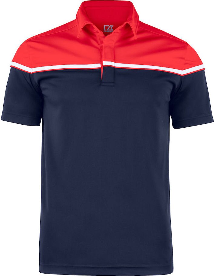 CUTTER & BUCK Seabeck Polo Men Tumma laivastonsininen/Punainen (58035)