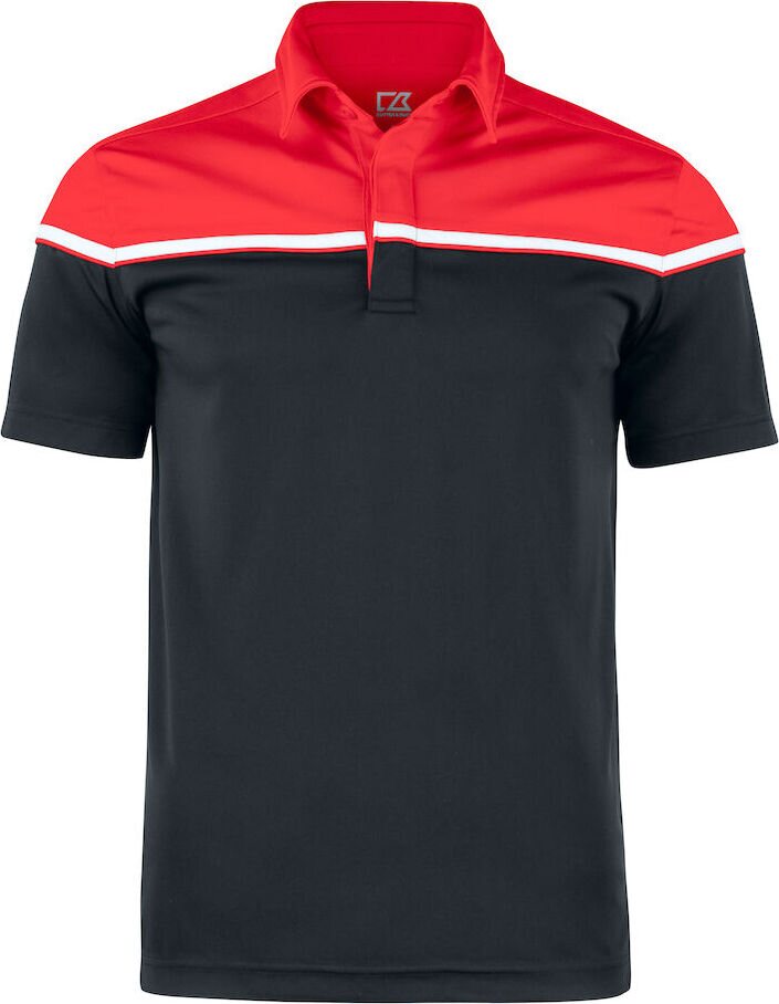 CUTTER & BUCK Seabeck Polo Men Musta/punainen (9935)