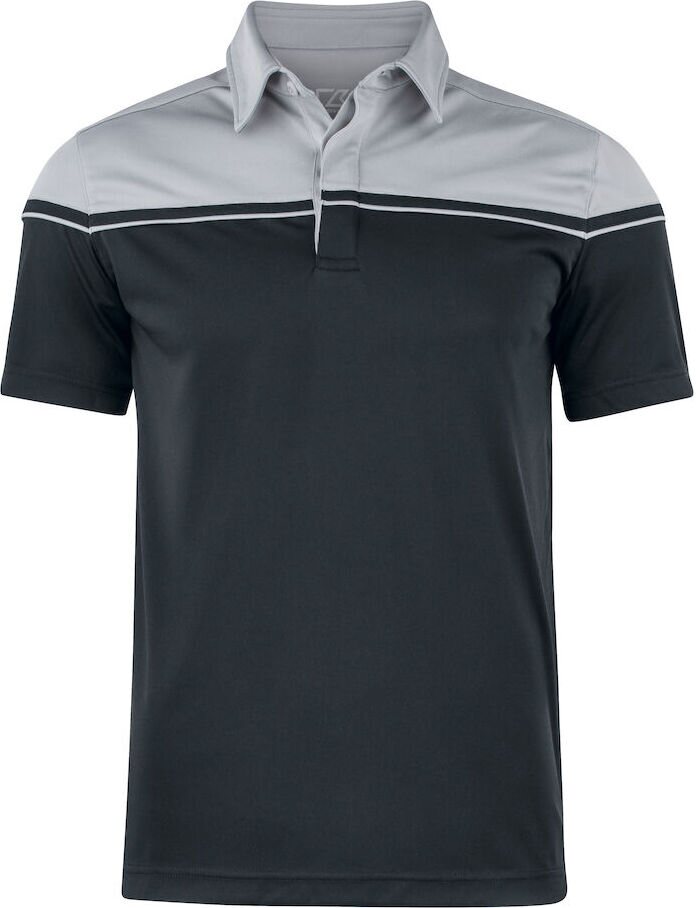 CUTTER & BUCK Seabeck Polo Men Musta/Vaaleanharmaa (9993)