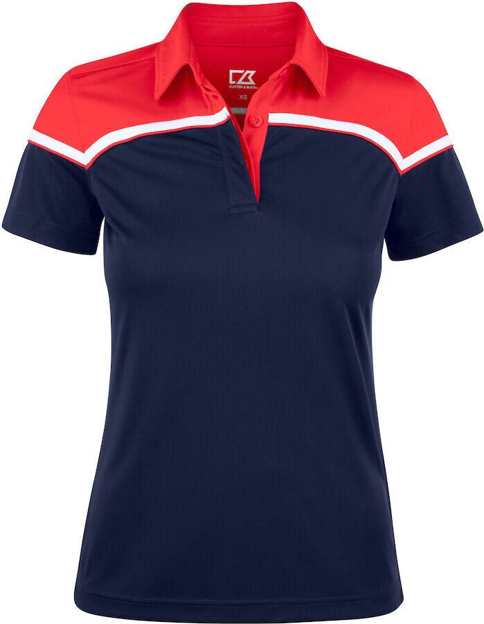 CUTTER & BUCK Seabeck Polo Ladie Tumma laivastonsininen/Punainen (58035)