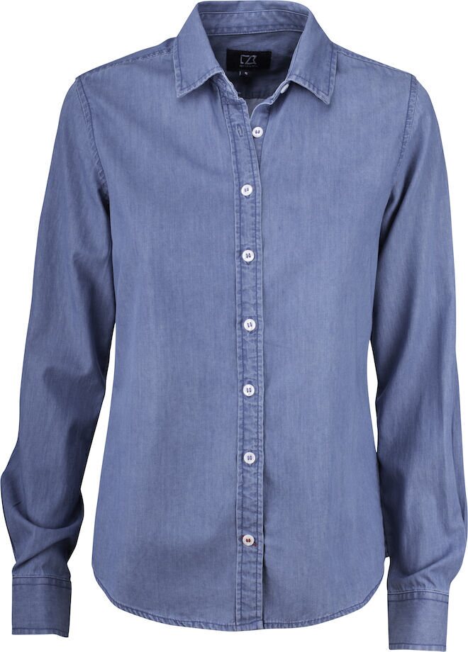CUTTER & BUCK Ellensburg Denim shirt Ladies Denim sininen (581)