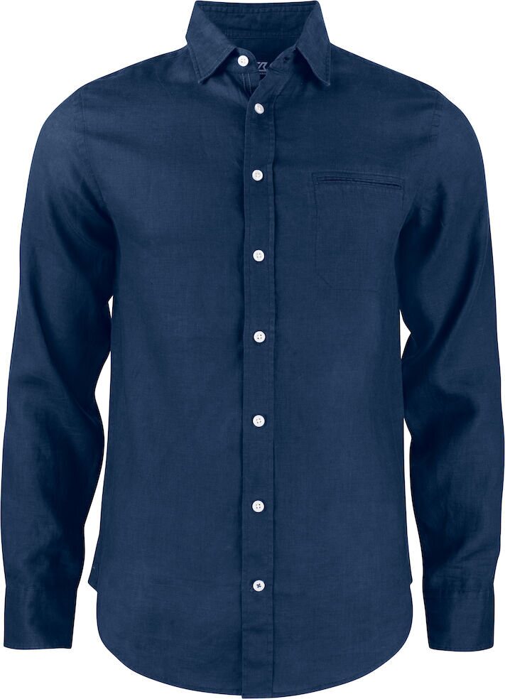 CUTTER & BUCK Summerland Linen Shirt Tummansininen (580)