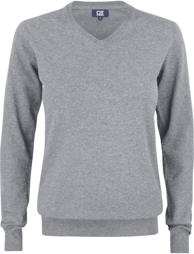 CUTTER & BUCK Oakville V-neck Dames Meleerattu harmaa (95)