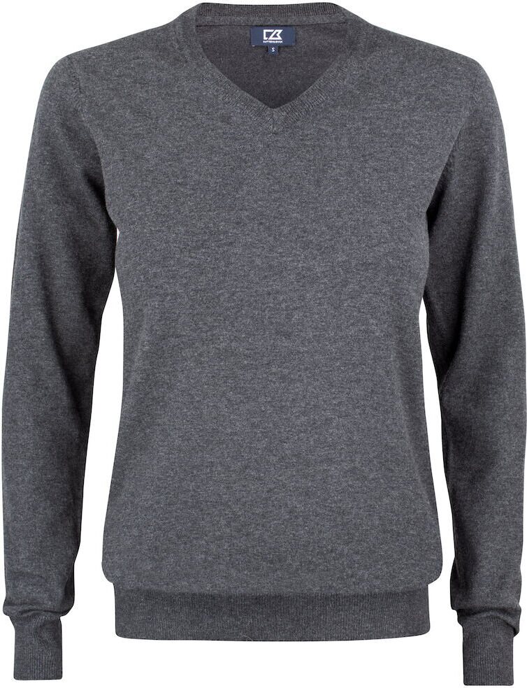 CUTTER & BUCK Oakville V-neck Dames Meleerattu antrasiitti (955)