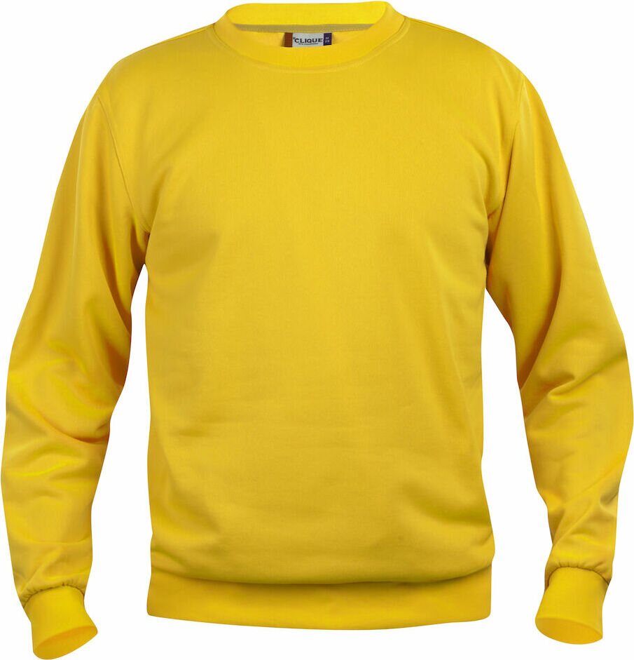 CLIQUE Basic -unisex-mallinen collegepaita Sitruuna (10)