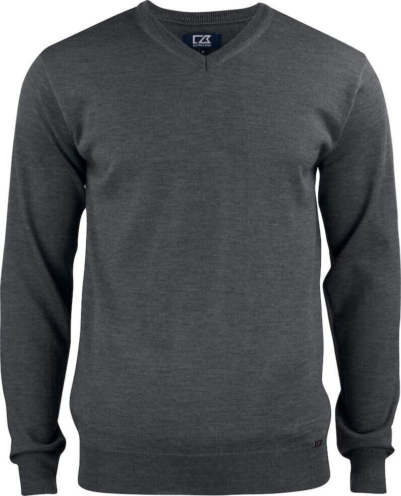 CUTTER & BUCK Everett V-neck Men Meleerattu antrasiitti (955)