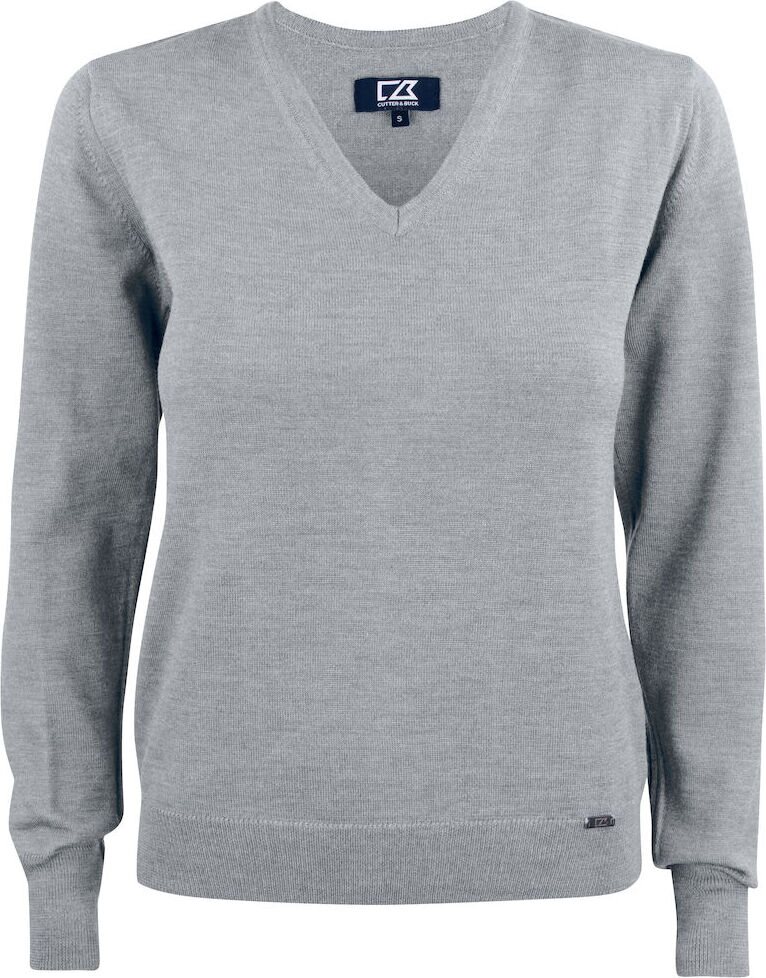 CUTTER & BUCK Everett V-neck Ladies Meleerattu harmaa (95)