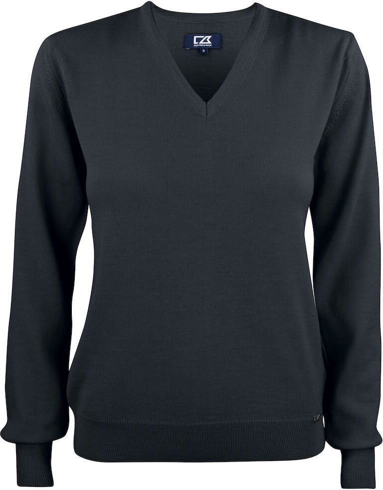 CUTTER & BUCK Everett V-neck Ladies Musta (99)