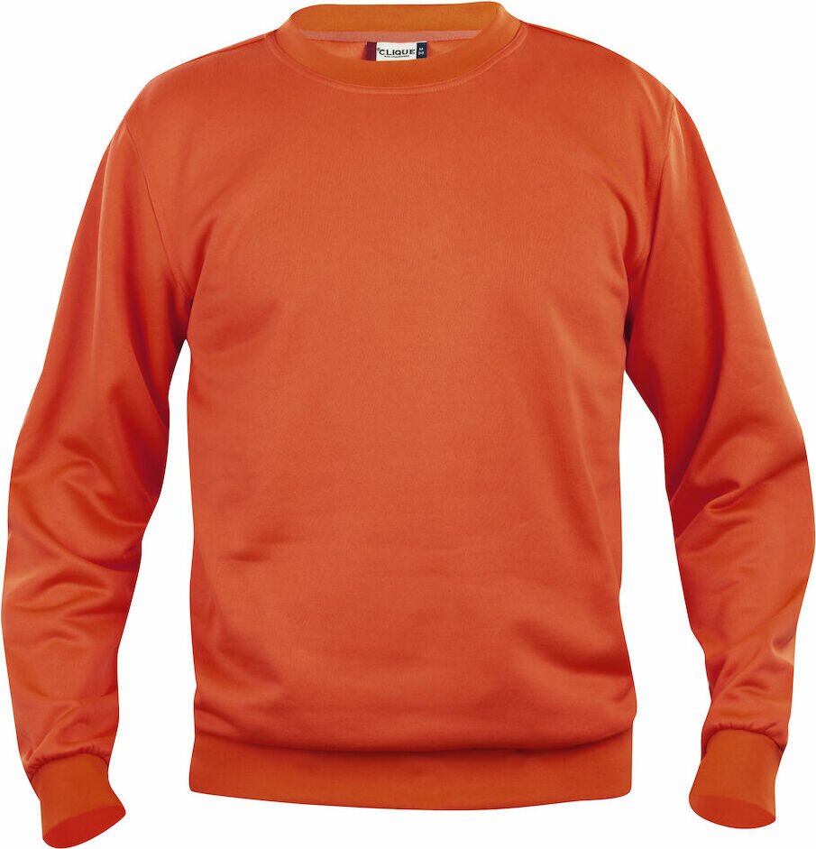 CLIQUE Basic -unisex-mallinen collegepaita Tumma oranssi (18)