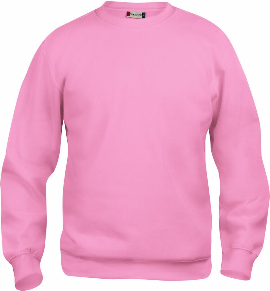 CLIQUE Basic -unisex-mallinen collegepaita Kirkas pinkki (250)