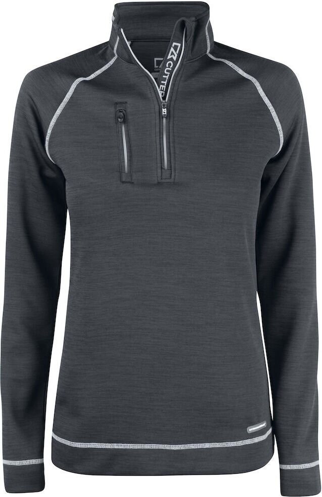 CUTTER & BUCK Chambers Half Zip Ladies Meleerattu antrasiitti (955)
