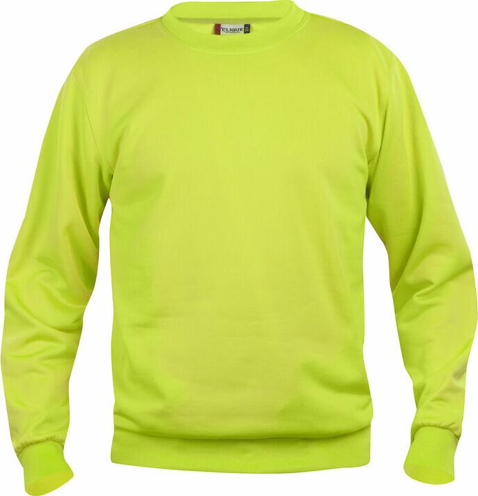 CLIQUE Basic -unisex-mallinen collegepaita Huomiovihreä (600)