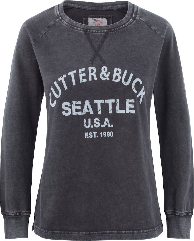 CUTTER & BUCK Thorp Denim Crew Ladies Denim musta painatuksella (92155)