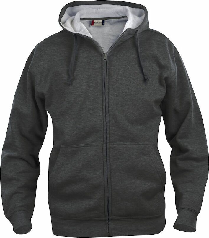 CLIQUE Basic Hoody Full zip Antracite melange (955)