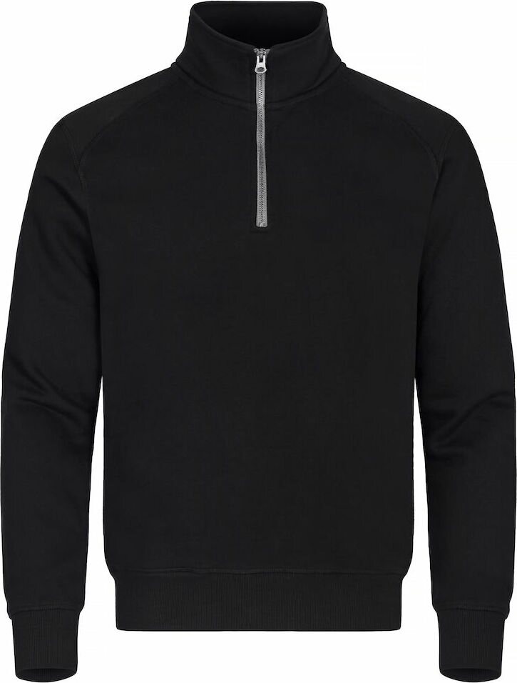 CLIQUE Classic -unisex-mallinen puolivetoketjullinen collegepaita Musta (99)