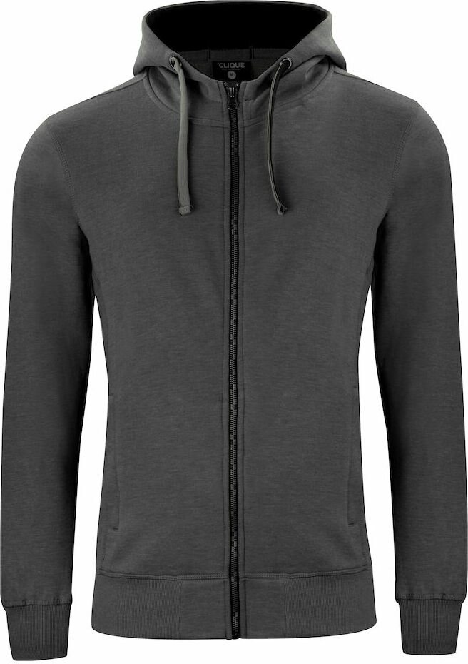 CLIQUE Classic Hoody Full Zip Antracite melange (955)