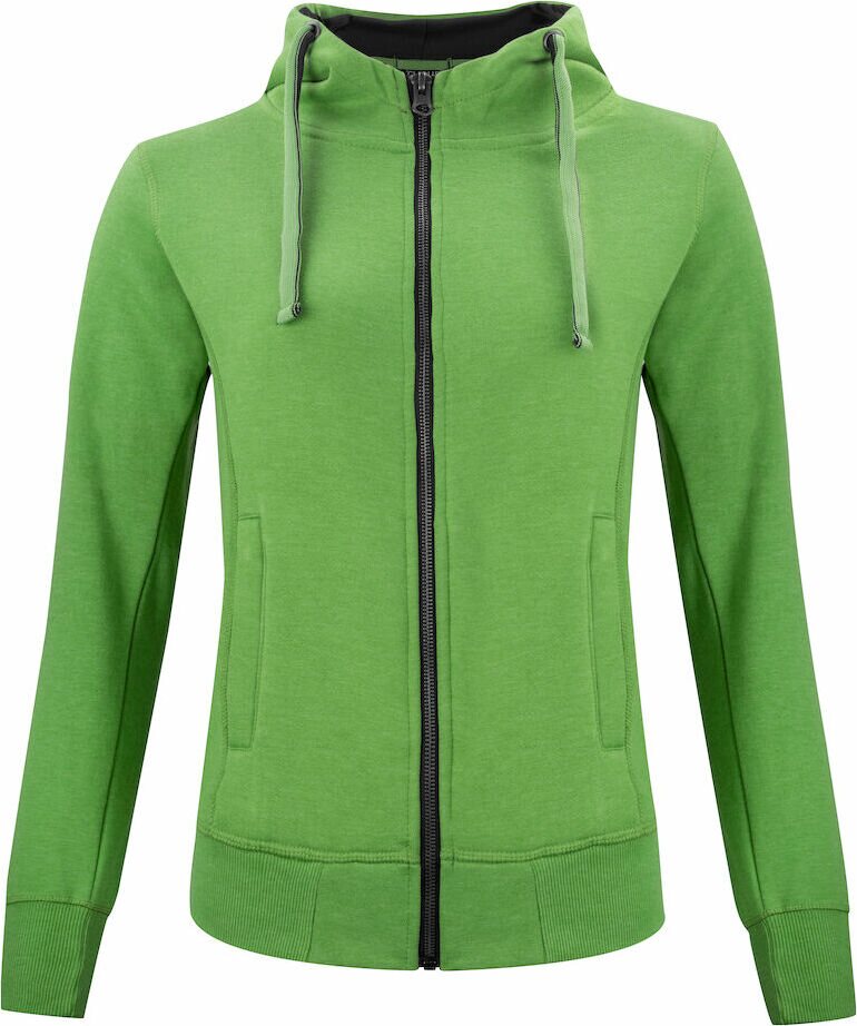 CLIQUE Classic Hoody Full Zip Ladies Green melange (676)