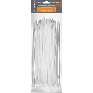 TECMAXX Cable ties 3.6 mm x 250 mm, white, 100 pcs.