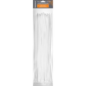 TECMAXX Cable ties 4.8 mm x 500 mm, white, 100 pcs.