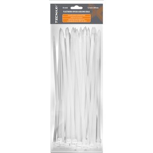 TECMAXX Cable ties 7.6 mm x 300 mm, white, 50 pcs.
