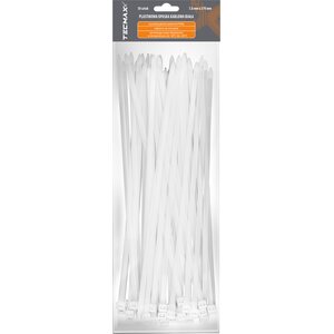 TECMAXX Cable ties 7.6 mm x 370 mm, white, 50 pcs.