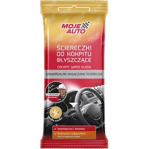 MOJE AUTO Műszerfal törlőkendők fényes – vanília, 24 db.