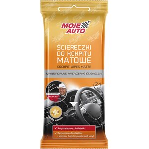 MOJE AUTO Műszerfal törlőkendők matt – vanília, 24 db.