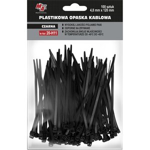 MA PROFESSIONAL Cable ties 4.8 mm x 120 mm, black, 100 pcs.