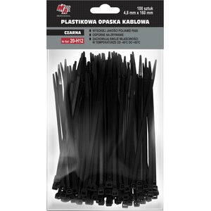 MA PROFESSIONAL Cable ties 4.8 mm x 160 mm, black, 100 pcs.