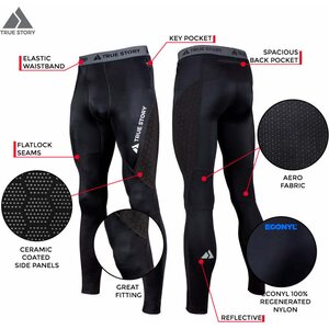 TRUE STORY Pro running tights - black