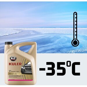 K2 KULER - Käyttövalmis jäähdytinneste -35°C 5L
