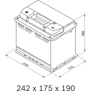 BOSCH S4 006 Käynnistysakku 12V 60Ah 540A L+ 242x175x190mm