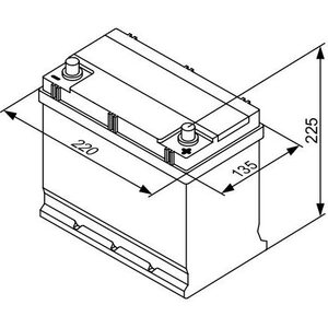 BOSCH S3 016 Käynnistysakku 12V 45Ah 300A R+ 220x135x225mm