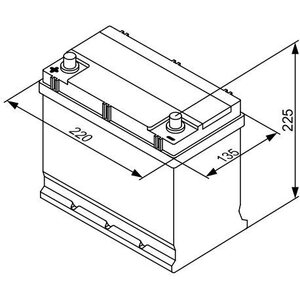 BOSCH S3 017 Käynnistysakku 12V 45Ah 300A R+ 220x135x225mm