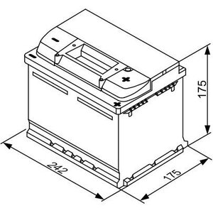 BOSCH S3 004 Käynnistysakku 12V 53Ah 500A R+ 242x175x175mm