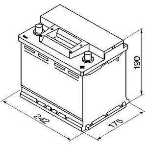 BOSCH S3 005 Käynnistysakku 12V 56Ah 480A R+ 242x175x190mm