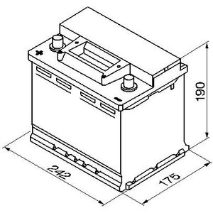 BOSCH S3 006 Käynnistysakku 12V 56Ah 480A R+ 242x175x190mm