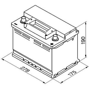 BOSCH S3 008 Käynnistysakku 12V 70Ah 640A R+ 278x175x190mm