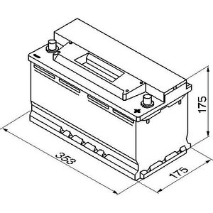 BOSCH S3 012 Käynnistysakku 12V 88Ah 740A R+ 353x175x175mm
