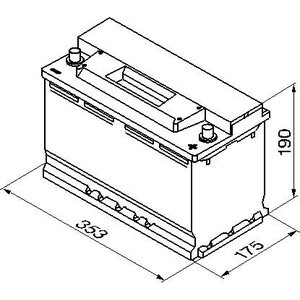 BOSCH S3 013 Käynnistysakku 12V 90Ah 720A R+ 353x175x190mm