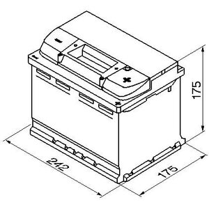 BOSCH S4 004 Käynnistysakku 12V 60Ah 540A R+ 242x175x175mm
