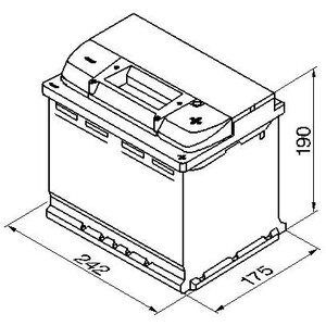 BOSCH S4 005 Käynnistysakku 12V 60Ah 540A R+ 242x175x190mm