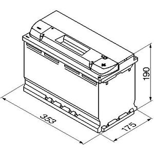 BOSCH S4 013 Käynnistysakku 12V 95Ah 800A R+ 353x175x190mm
