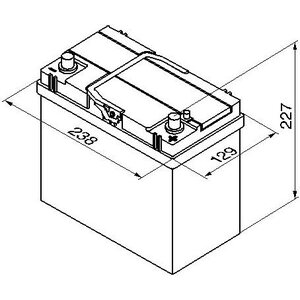 BOSCH S4 021 Käynnistysakku 12V 45Ah 330A R+ 238x129x227mm