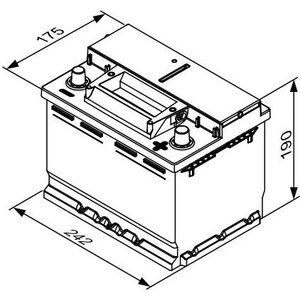 BOSCH S4 E05 EFB Käynnistysakku 12V 60Ah 640A R+ 242x175x190mm