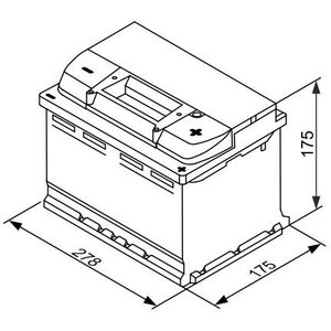 BOSCH S4 E07 EFB Käynnistysakku 12V 65Ah 760A R+ 278x175x175mm