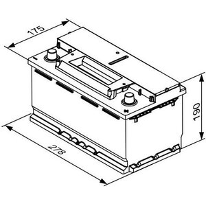 BOSCH S4 E08 EFB Käynnistysakku 12V 70Ah 650A R+ 278x175x190mm