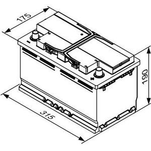 BOSCH S4 E11 EFB Käynnistysakku 12V 80Ah 800A R+ 315x175x190mm